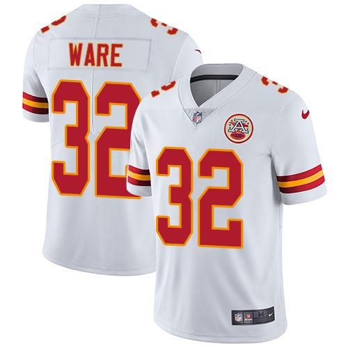 Nike Chiefs #32 Spencer Ware White Men's Stitched NFL Vapor Untouchable Limited Jersey - Click Image to Close